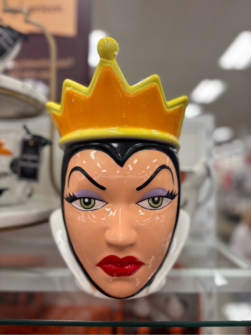 Evil Queen Face Ceramic Cooke jar viral Disney